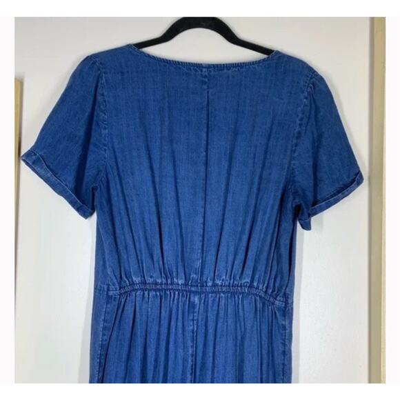 Old Navy Chambray Denim button up Jumpsuit short sleeved size large - Picture 5 of 10